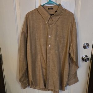 Van Heusen Mens Plaid Button-Up Shirt Size XXL
